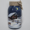 Hand-Painted Christmas Jar - Deer